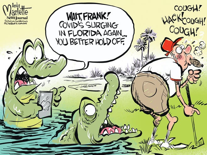 Marlette cartoon: Covid surging in Florida again