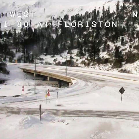 This image from video provided by Caltrans Distric