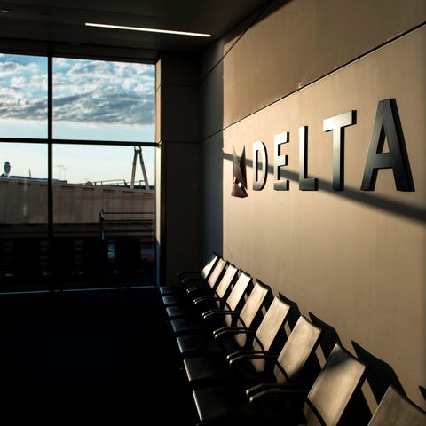 A Delta Air Lines gate is seen at Hartsfield-Jacks