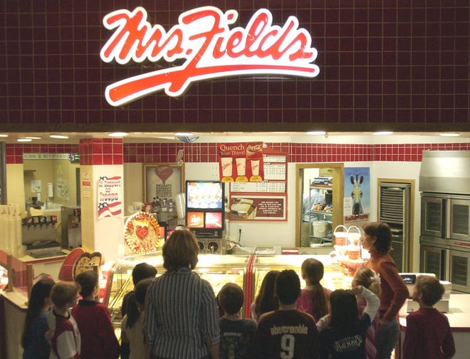 Local elementary school students visited Mrs. Fields at the Mall of Monroe in 2005. Mrs. Fields closed Tuesday.