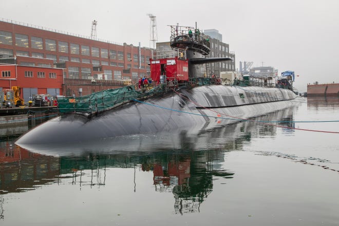 The USS Louisiana undocks at the Puget Sound Naval Shipyard Dec. 7.