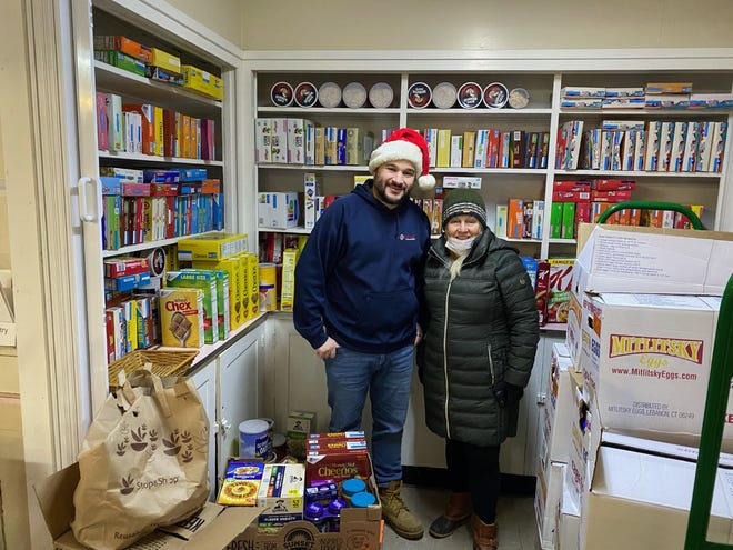 On Christmas Eve, LaFauci Tile donated a truckload of food to the Watertown Food Pantry with the help of Saverio, Matteo and Giuliana LaFauci.