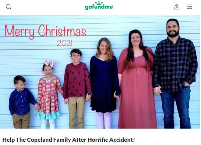 A family photo shared on GoFundMe.com features the Copeland family.