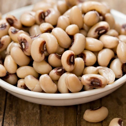 Legumes, such as beans and black eyed peas, are ri