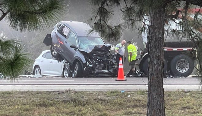 A child died from injuries sustained in a crash on Saturday, Dec. 31, 2021 on southbound I-75 in Lee County near mile marker 125.