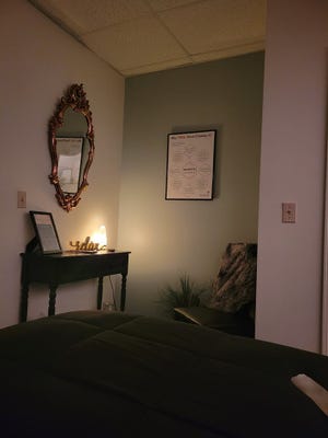 One of the treatment rooms at New Moon in Fall River.