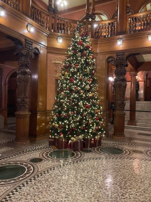 The Christmas tree at Flagler College.