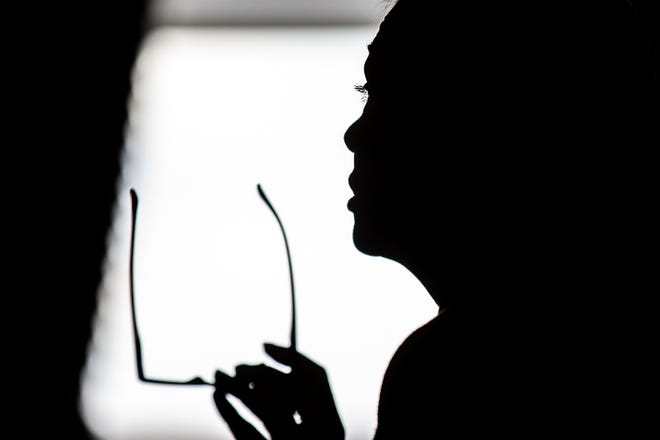 Iowa Gov. Kim Reynolds answers questions during the Iowa Capitol Press Association legislative preview forum on Tuesday, Jan. 4, 2022, at the Iowa Capitol in Des Moines.