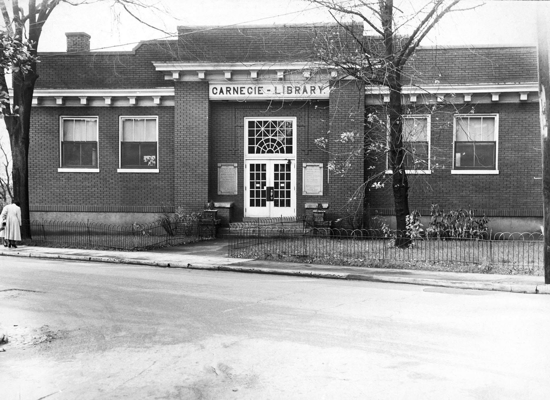 Carnegie Library, circa 1920. One of Knoxville's prominent African-American educators, the brilliant Charles Warner Cansler, proved instrumental in securing funding from Andrew Carnegie's foundation for an African-American public library. This library was completed in 1917 at what was then 405 E. Vine Ave.