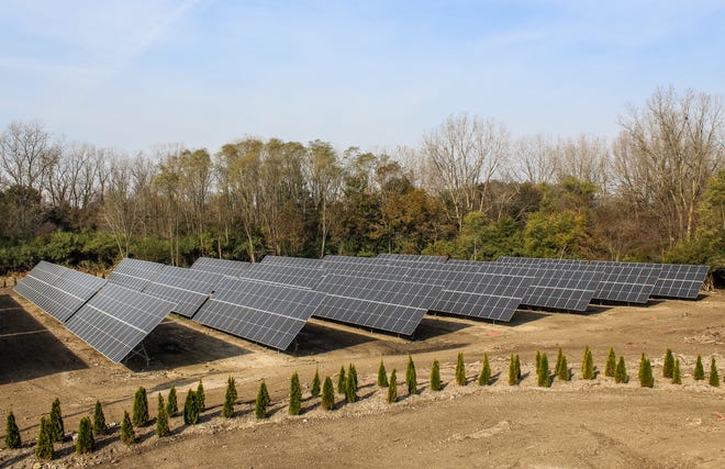 Small Engine Warehouse has installed a solar field near is South Walnut Street property.