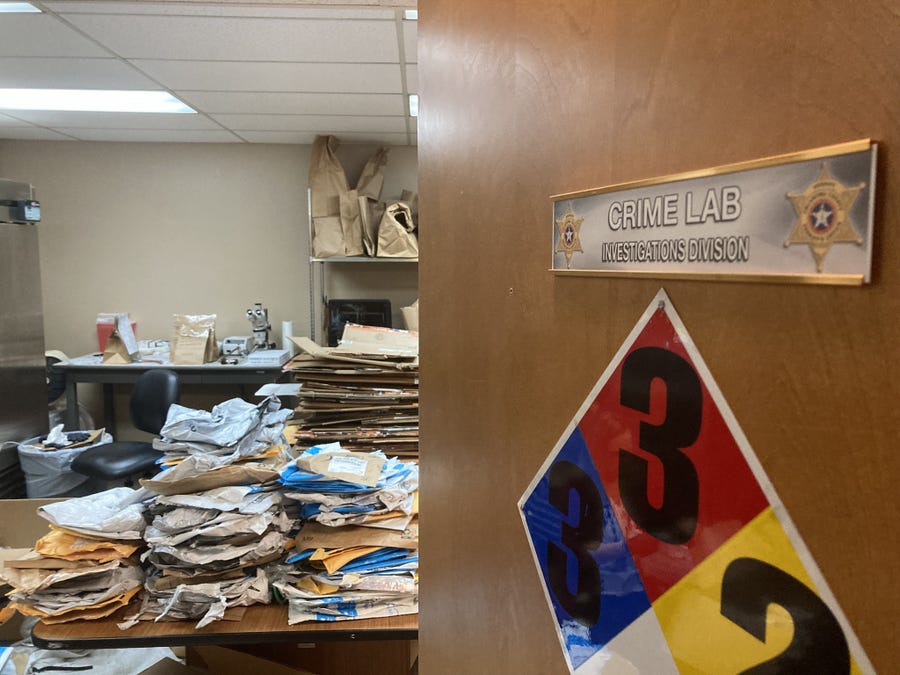 The Oklahoma County Sheriff's Office is investigating after almost 600 Amazon packages were found dumped in Oklahoma City on New Year's Eve.