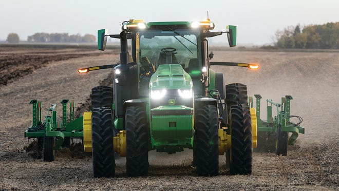 John Deere in January unveiled an autonomous tractor at the Consumer Electronics Show in Las Vegas.