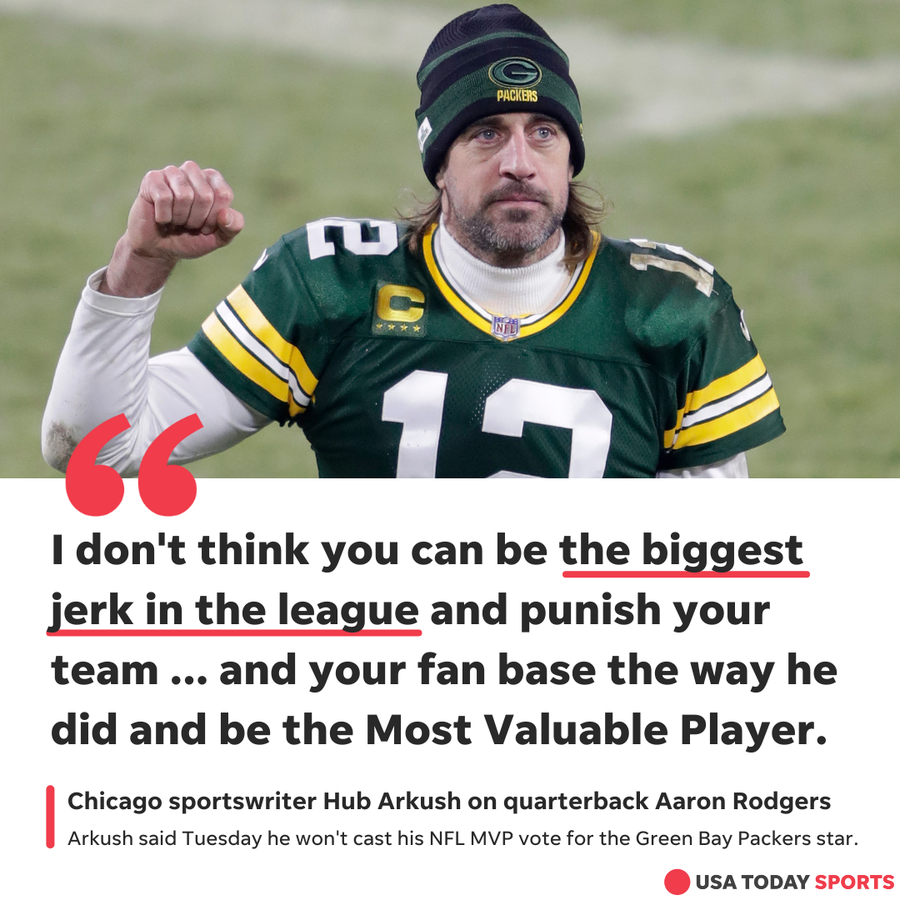 Green Bay Packers quarterback Aaron Rodgers acknowledges the crowd as he leaves the field following a victory  over the Minnesota Vikings on Jan. 2, 2022 at Lambeau Field in Green Bay.