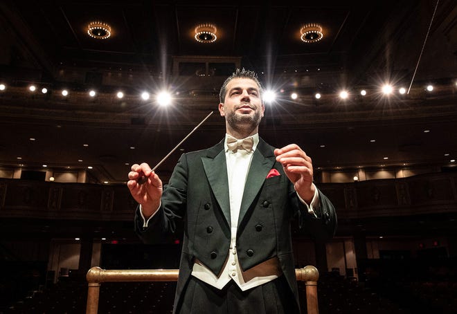 Jader Bignamini, music director of the Detroit Symphony Orchestra, was scheduled to lead a concert for the Sarasota Concert Association, before the group’s Florida tour was canceled due to COVID-19.
