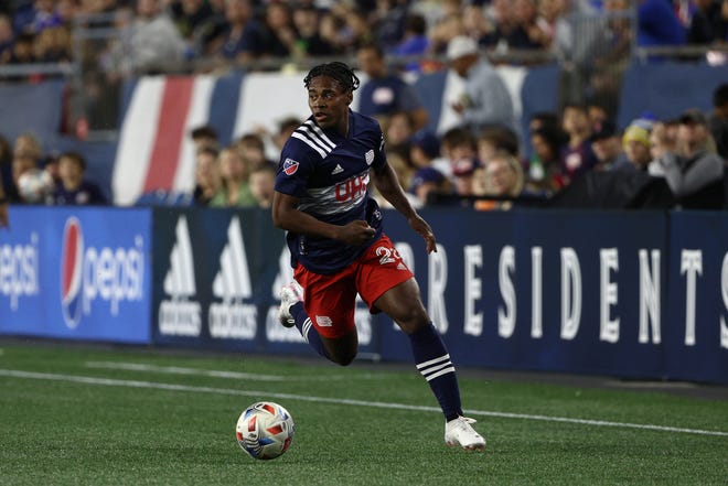 New England Revolution forward DeJuan Jones (24), the former East Lansing High School and Michigan State star, received his first call-up to the United States men's national soccer team Thursday.
