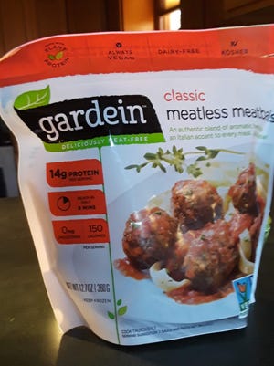 Gardein's meat-free meatballs were a hit with Judy Estrada and her two young grandchildren, Mason and Madison.