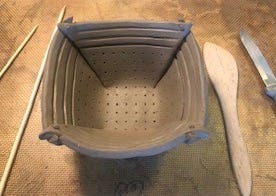 Ceramics slab bowl.