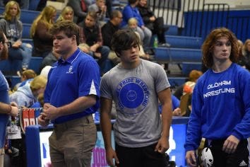 Cohner Mullins gets ready to take to the mat for a wrestling match