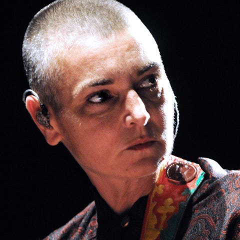 Irish singer Sinead O'Connor performs on August 11