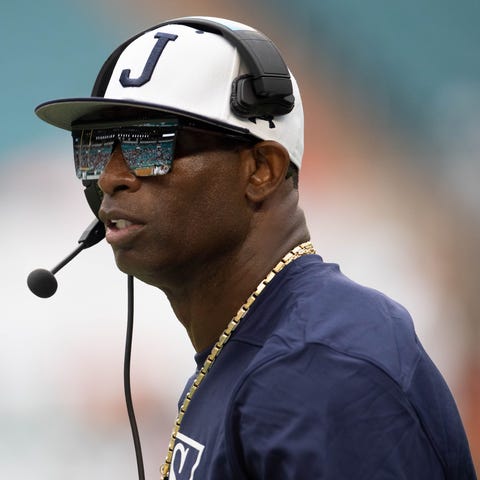 Jackson State University head coach Deion Sanders 