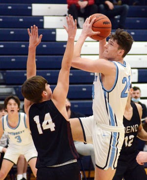 Brady Ewing came through with a 15-point, 10-rebounds double-double for the Northmen Friday to help keep them unbeaten within the BNC.