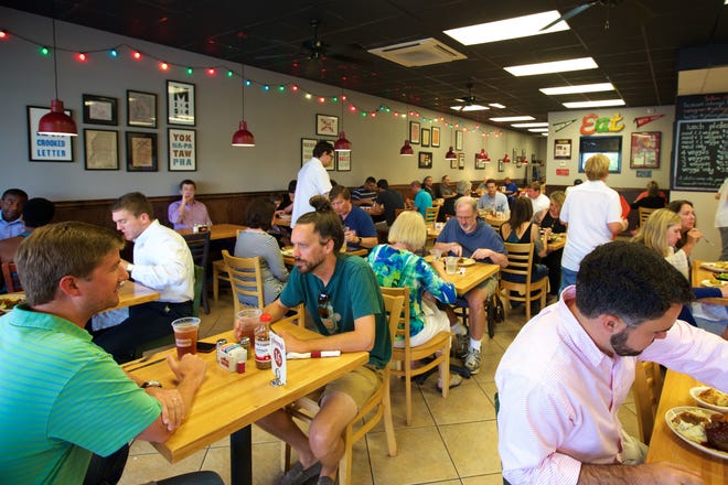 Johnny's Restaurant in Homewood, Alabama, is a modern meat and three.