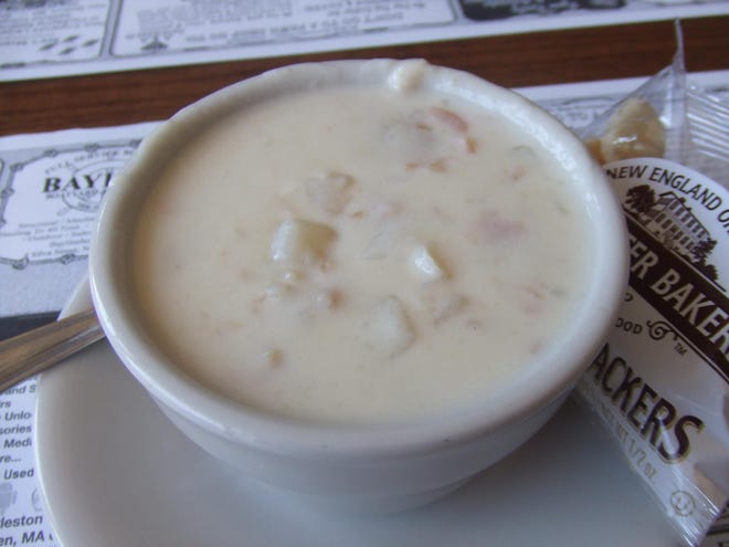 Grab a bowl of clam chowder at Mike's Restaurant in Fairhaven.