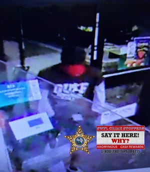 The Lee County Sheriff's Office is looking for a man who robbed a Lehigh Acres convenience store Monday, allegedly at gunpoint.