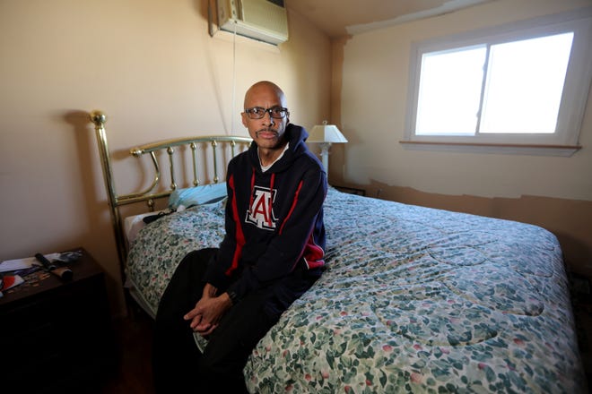 David Alston, 62, is shown in the bedroom of his Iselin home.  Alston lost his job and fell behind on property tax bills. With problems obtaining money from unemployment a lien was issued for the property. Monday, January 10, 2022
