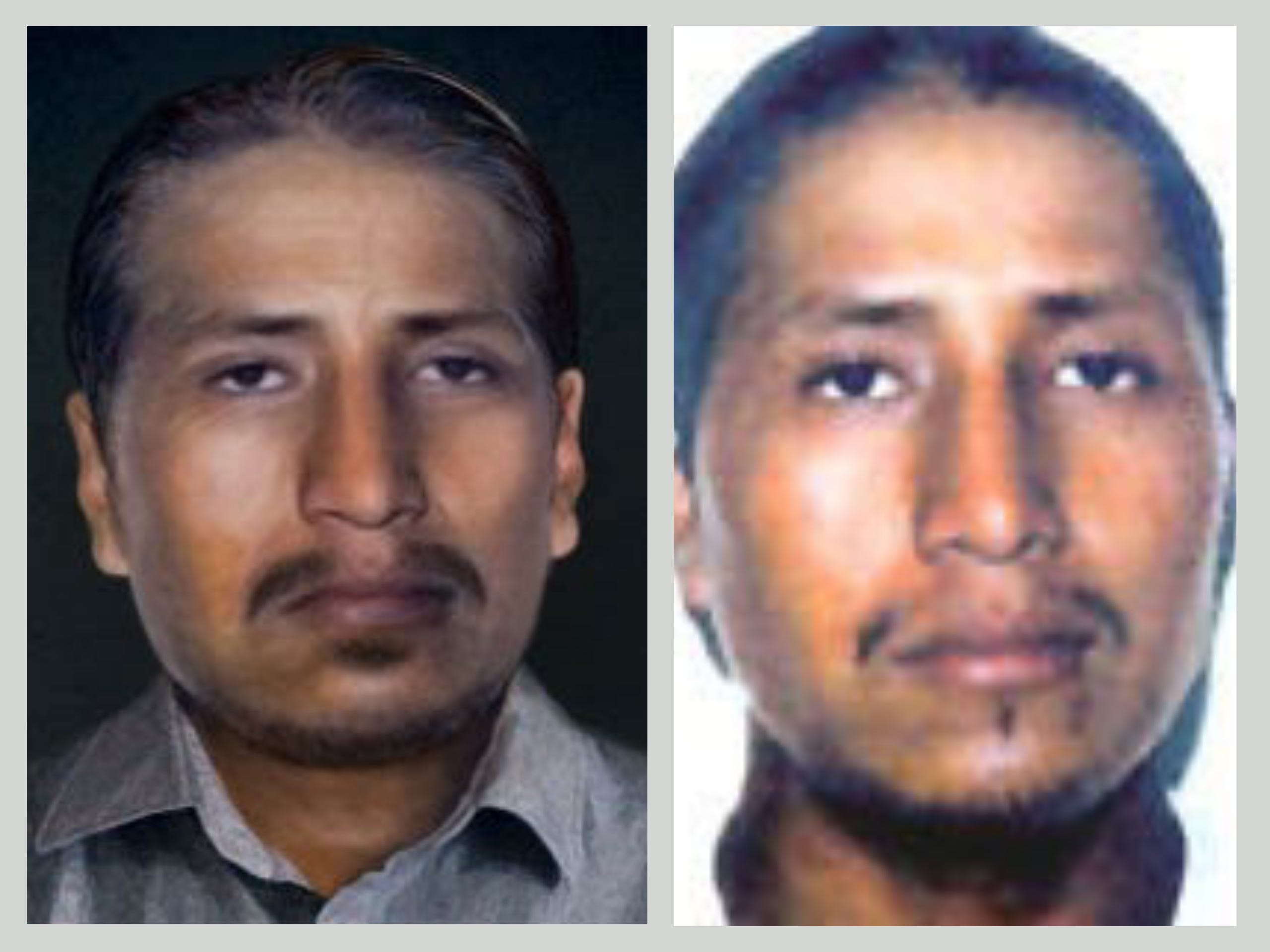 Felipe Santos in age progressed image and before he disappeared in October 2003.