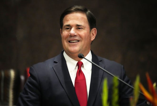 Arizona's Republican Gov. Doug Ducey said Sen. Wendy Rogers was 'better' than her Democratic opponent.