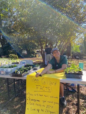 Cara Fleischer, a Leon Soil and Water Conservation District Supervisor at a Collards and Cornbread event that she coordinated with Tallahassee Food Network.