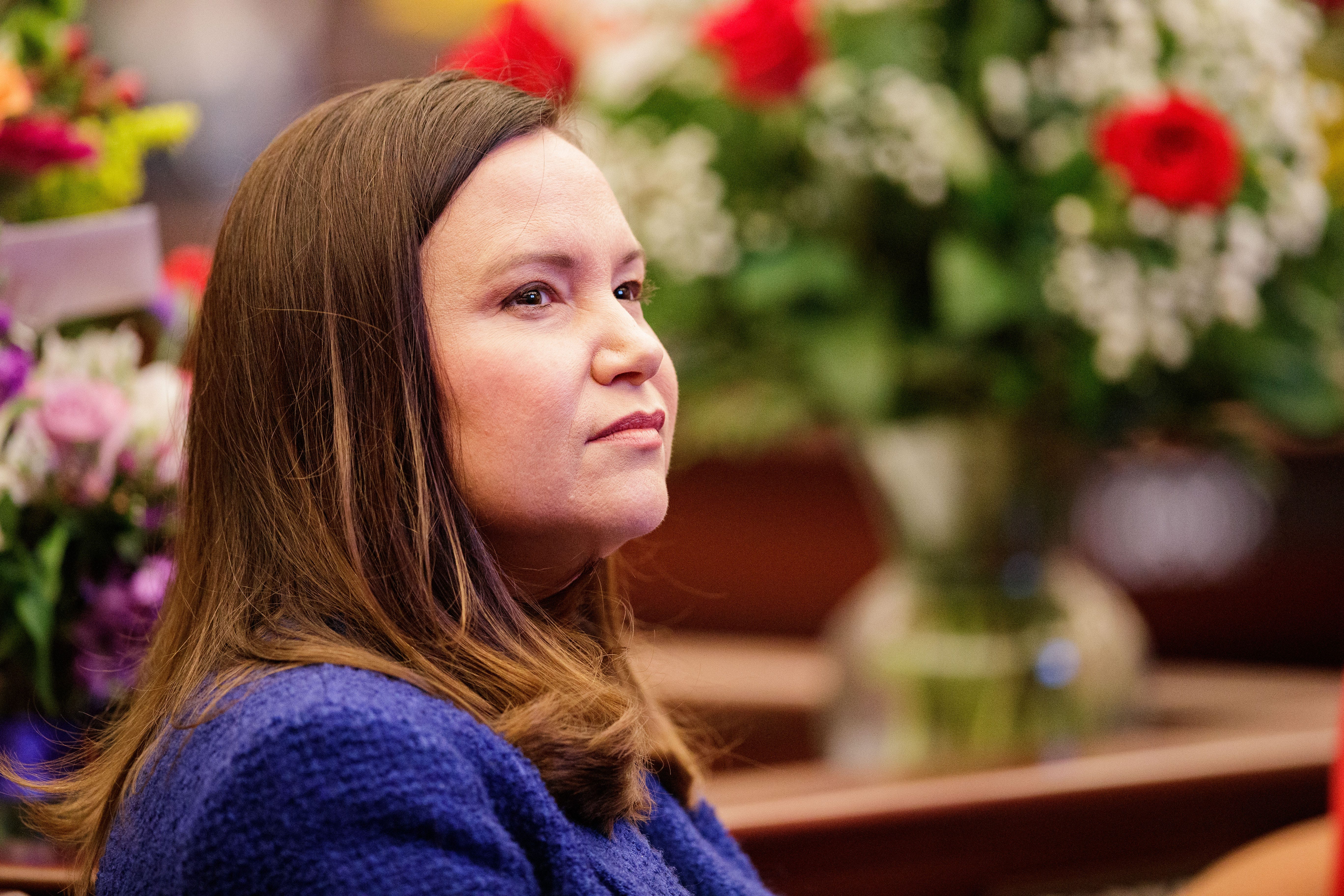 Florida Attorney General Ashley Moody listens as President of the Senate Wilton Simpson presents an opening statement to the Florida Senate during the opening day of the 2022 Florida Legislative Session Tuesday, Jan.  11, 2022.