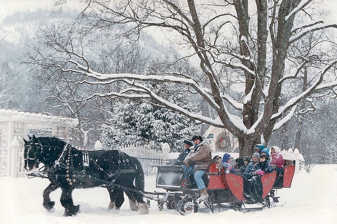 This is the season to enjoy a sleigh ride. This one is in the North Conway area of New Hampshire.