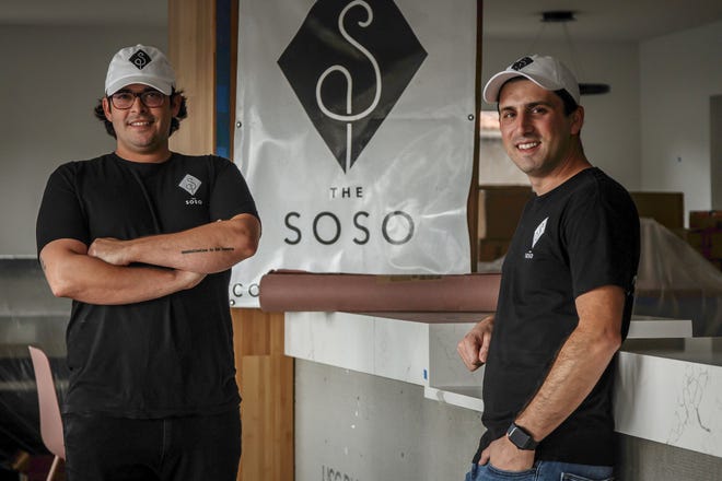 Lifelong friends Kye Akavia, left, and Alex DiSchino will open The SoSo café in the South of Southern neighborhood where they grew up. The West Palm Beach eatery is slated to open in March.