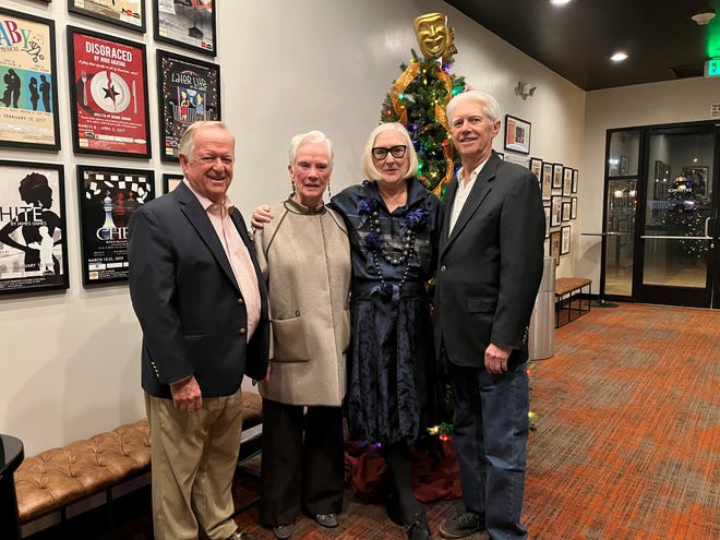 Sponsors Carlyn Stonehill and Nancy Cunningham attend an event for the Literary Society of the Desert with Robin Stonehill and  Tom Cunningham