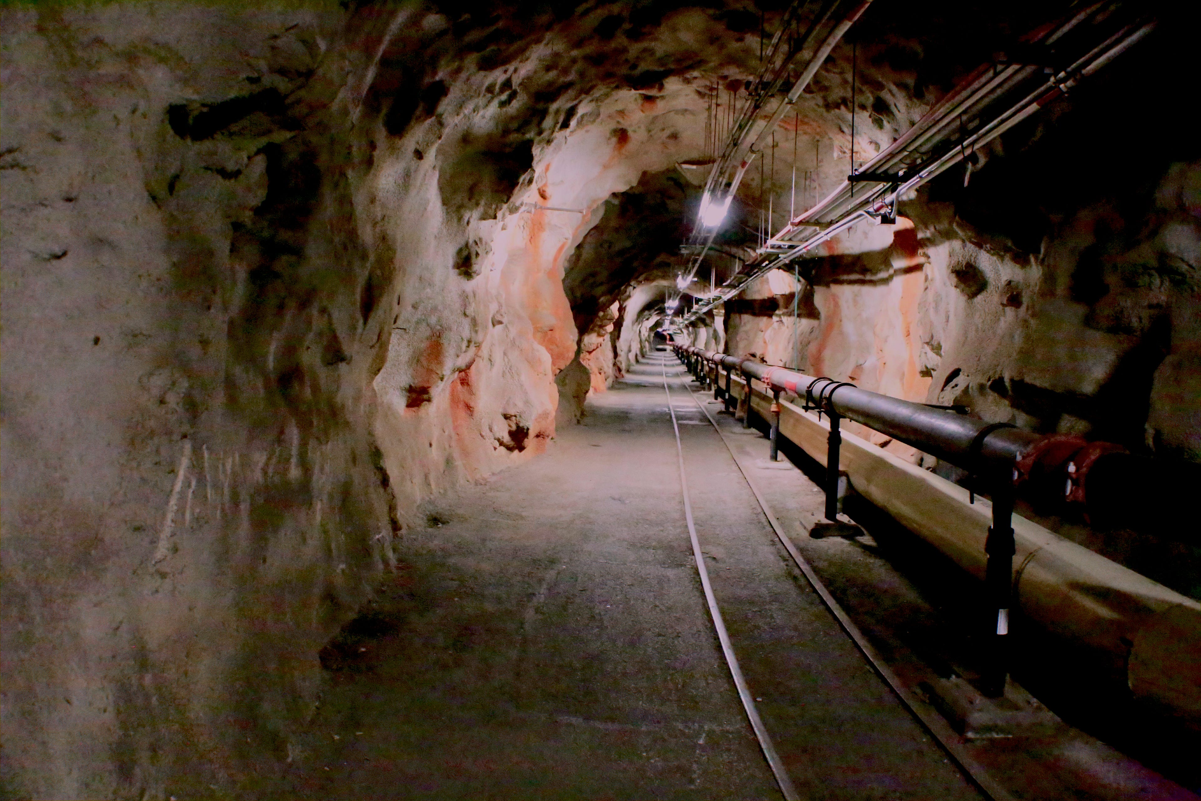 A tunnel inside the Red Hill Underground Fuel Storage Facility is seen in Pearl Harbor, Hawaii, on Jan. 26, 2018.