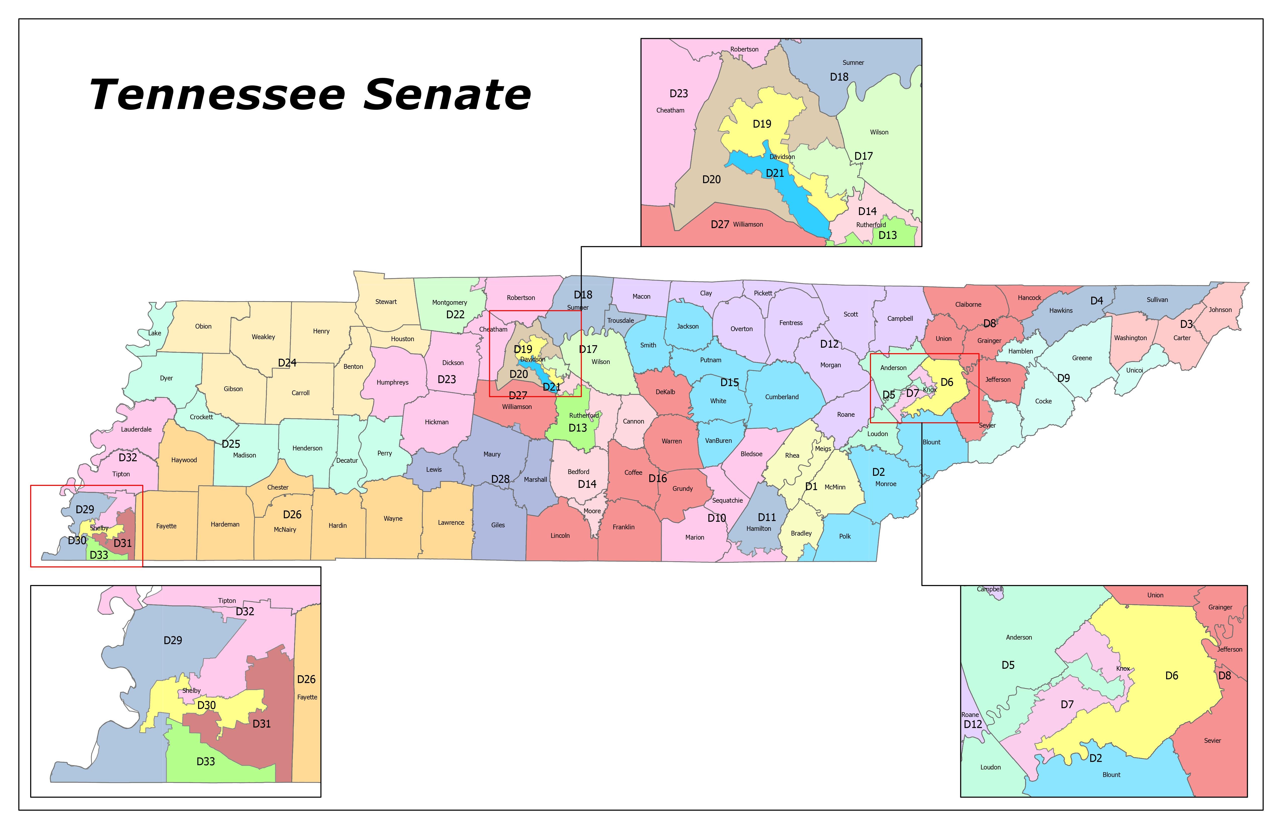 District Map Of Tn Tn Senate Releases Redistricting Maps, Backs Plan To Split Nashville