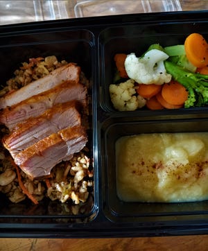 Sectioned meal boxes are great for taking lunch with you.