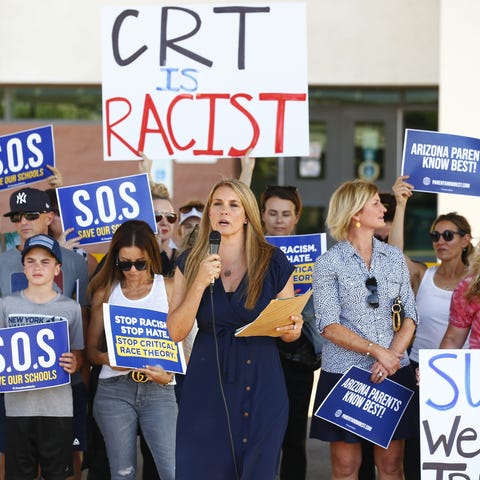 Parents protest critical race theory being taught 