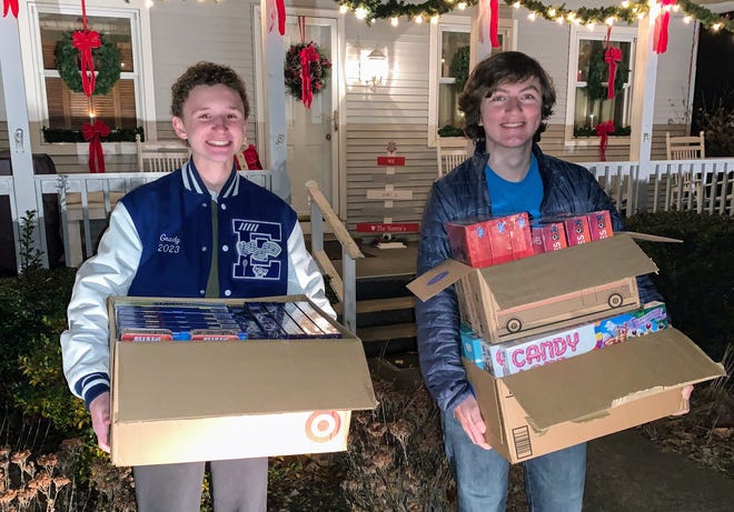 Games to Give, an organization created by Ellwood City Area students Grady Smith (left) and Hayden Slade, officially became a 501(c)(3) nonprofit organization.