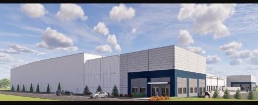 A conceptual rendering of Artico Cold Storage's future warehouse at the Las Cruces Innovation and Industrial Park, planned for completion in Sept. 2023.