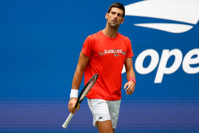 Novak Djokovic, shown here at USTA Billie Jean King National Tennis Center on August 28, 2021, is currently in the middle of a travel controversy in Australia.