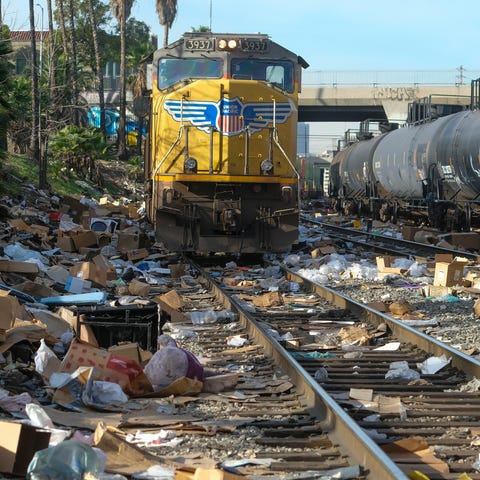 Shredded boxes and packages are seen at a section 