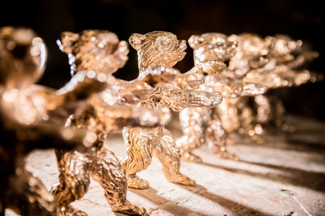 The Berlinale Bears' Blanks at the Berlin International Film Festival Trophy is assembled on February 17, 2021 at the Hermann Nok Picture Foundry in Berlin, Germany.