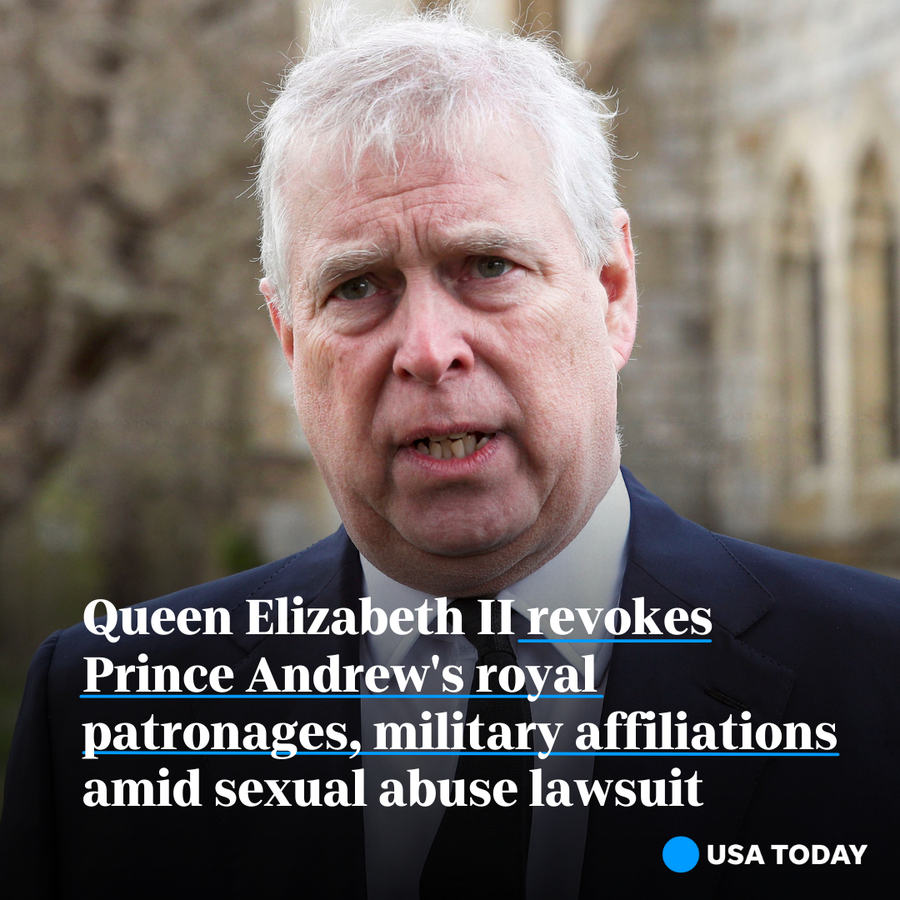 Queen Elizabeth II revoked Prince Andrew's military associations and royal patronages on Thursday