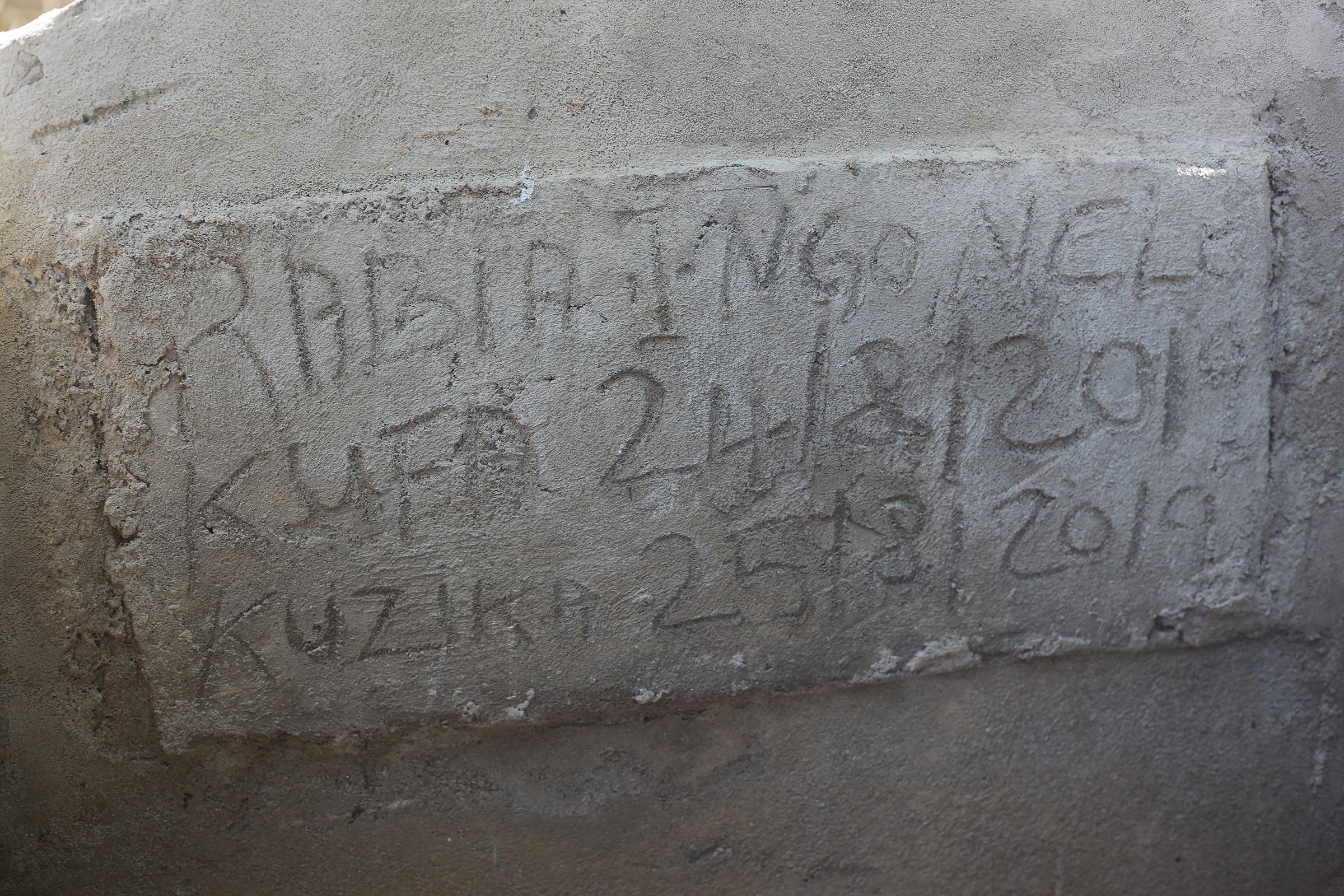 The headstone of Rabia Issa at a cemetery in Dar es Salaam, Tanzania.