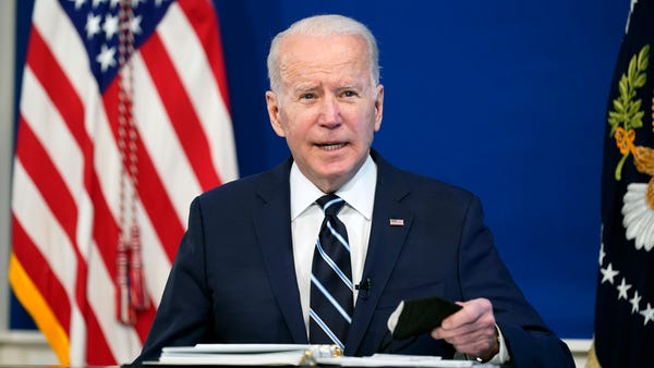 President Joe Biden speaks about the government's 