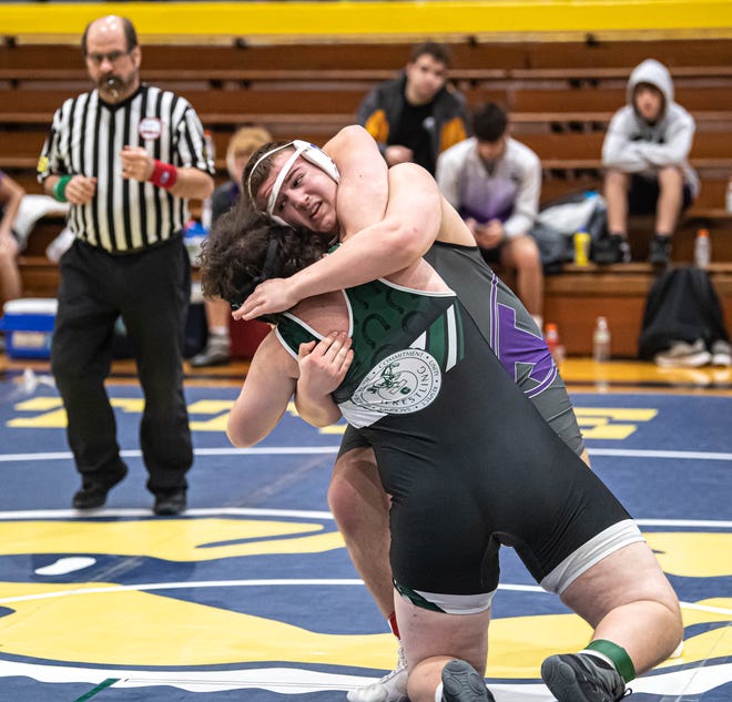 Lakeview's Dane Harper was  All-City champ at the 2022 All-City Wrestling Meet held at the Battle Creek Central Field House on Saturday, January 15, 2022.