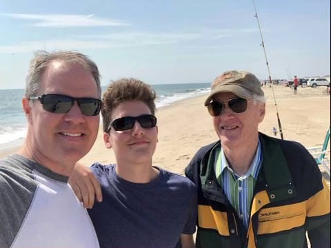 William Metten Jr. shared his love of fishing with his son, left, and grandson, center.